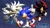 Size: 1200x675 | Tagged: safe, artist:hunicrio, shadow the hedgehog, silver the hedgehog, sonic the hedgehog, hedgehog, sonic the hedgehog (2006), 2026, 3d, frown, looking at viewer, looking offscreen, male, mid-air, pointing, posing, smile, trio