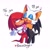 Size: 2000x2000 | Tagged: safe, artist:la_gata_golosa_, knuckles the echidna, rouge the bat, 2025, age difference, arrow, blushing, duo, frown, heart, knuxouge, lidded eyes, one fang, pedophilia, ship name, shipping, simple background, smile, standing, straight, white background, wink