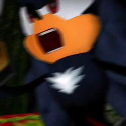 Size: 500x500 | Tagged: safe, editor:demonhedgehog, shadow the hedgehog, sonic adventure 2, 2018, 3d, edit, edited screencap, faic, great moments in animation, motion blur, mouth open, out of context, reaction image, screencap, solo, vulgar description, zoomed in