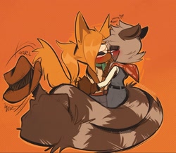 Size: 2048x1789 | Tagged: safe, artist:macmonsterart, tangle the lemur, whisper the wolf