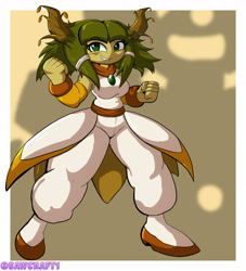 Size: 1280x1408 | Tagged: safe, artist:sawcraft1, seedrian, sonic x, female, full body, gender swap, metarex, tomboy, yellow zelkova