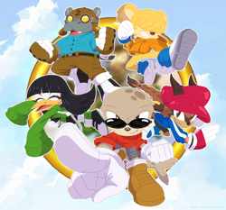 Size: 2970x2773 | Tagged: safe, artist:kanayanga, abigail lincoln (codename: knd), cartoon network, codename: kids next door, hoagie gilligan (codename: knd), kuki sanban (codename: knd), mobianified, nigel uno (codename: knd), wallabee beetles (codename: knd)