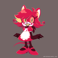 Size: 2048x2048 | Tagged: safe, artist:kanayanga, mouse, mobianified, nifty (hazbin hotel)