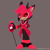 Size: 2048x2048 | Tagged: safe, artist:kanayanga, alastor, barely sonic related, hazbin hotel, mobianified, red sclera, sharp teeth, yellow teeth